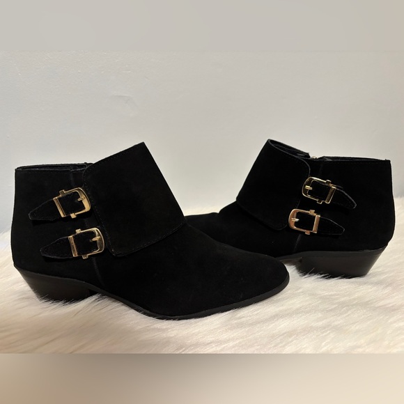 Apri - Italian Suede Gallant Double Buckle Bootie - Picture 1 of 7